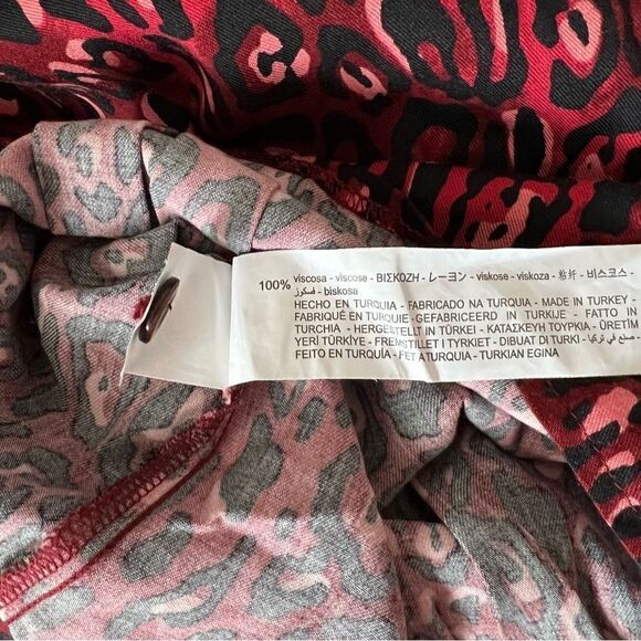 Zara Leopard Print Long Sleeve Button Down Crop Top - Picture 6 of 8